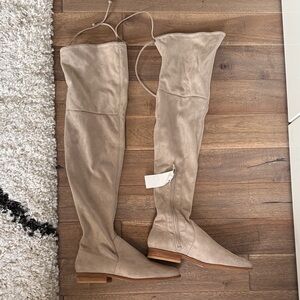 Gianni Bini Beige Over-the-Knee Boots